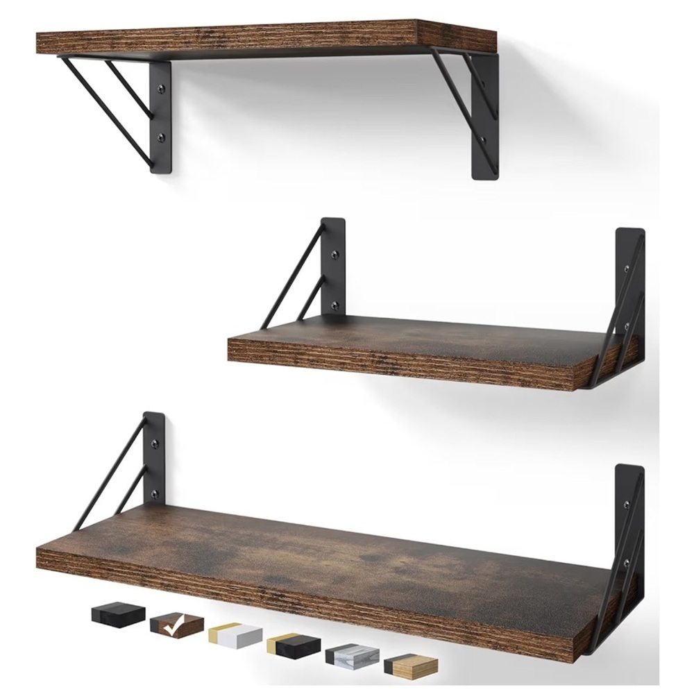 ๐ BAYKA Wall Shelves 3 Pack - Picture 1 of 8